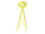 8FT Weather Resistant Yard Garden Windmill Yellow 53104540