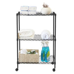 ZUN Chrome 3-Tier Shelving All-Purpose Utility Cart 43951532