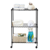 ZUN Chrome 3-Tier Shelving All-Purpose Utility Cart 43951532