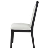 Mason Ivory and Black Wood Dining Side Chair B062P299891