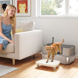 Stainless Steel Enclosed Litter Box for Cats 67860626