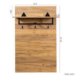 ZUN Hallway Shoe Cabinet , Modern Coat Rack with 3 Hooks and coat hanger for Entryway W331P208818