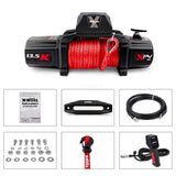 X-BULL Electric Winch XPV 13500 LBS 12V Synthetic Red Rope New Arrival Jeep Towing Truck 4WD W121860285