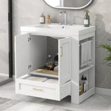 ZUN 30'' Bathroom Vanity with Seperate Basin Sink, Modern Bathroom Cabinet with Double-sided 45032452