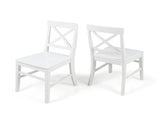 Roshan Farmhouse Acacia Wood Dining Chairs, White 62888.00WHI