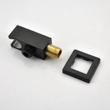 Brass Matte Black Shower Faucet Set Shower System 10 Inch Rainfall Shower Head with Handheld Sprayer 76070981