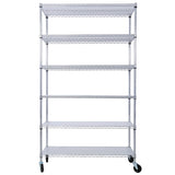 ZUN 6 Tier 6000lbs Capacity NSF Metal Shelf Wire Shelving Unit, Heavy Duty Adjustable Storage Rack with W465142130