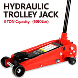 ZUN Hydraulic trolley Low Profile and Steel Racing Floor Jack with Piston Quick Lift Pump,3Ton W1239115447