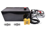 Hydraulic Power Unit 12V Single Acting Hydraulic Dump 15 Quart Steel Reservoir 27147078