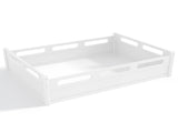 Full Size Floor Platform Bed with Full-length Guardrails, Low Profile Full Bed Frame, No Box Spring W1580P438792