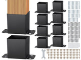 10 Pack 4x4 Post Base Brackets Heavy Duty Wood Post Fence Post Anchor 61503562