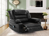 Breathable Leather Massage Recliner Chair Manual Living Room Reclining Sofa W1403P156678