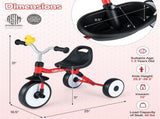 Toddler Tricycle with Rainbow LED Wheels, Foldable 3-in-1 Balance Bike with Carbon Steel Frame, 84993791