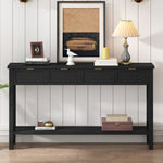 ZUN U_STYLE Contemporary High-Quality Entryway Console Table with 4 Spacious Drawersm,1 Practical Bottom N711P218638B