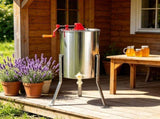 3-Frame Manual Honey Extractor, Stainless Steel Beekeeping Honey Spinner with Adjustable Stand & Lid 47283768