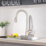 ZUN Single Handle Pull Down Kitchen Sink Faucet Brushed Nickel JYBC941BN