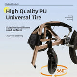 Foldable lightweight wheelchair. Equipped with double hand brakes. Adult wheelchair. Weighs only 27 W3121P297504