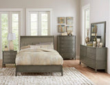 Transitional Style Gray Finish 1pc Desser Storage Drawers Ball Bearing Glides Wooden Furniture B011134291