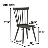 2 Pieces Set Dining Side Chair Rustic Modern Farmhouse Design Retro Design Easy to Assembly W2537P211111