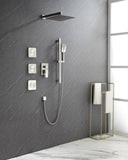 Shower System with Shower Head, Hand Shower, Slide Bar, Bodysprays, Shower Arm, Hose, Valve Trim, W2287P182548