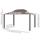 10ft x 13ft Patio Gazebo-Coffee-AS 77275776