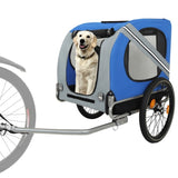 Large Folding Bike Trailer Dogs 120LB Capacity All-Terrain Pet Carrier, Durable Steel Frame W1364P268354
