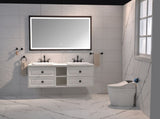 72 x6 Inch LED Bathroom Mirror with Aluminum Frame, Wall Mounted Vanity Mirror, Anti-Fog, Memory, W2287P358704