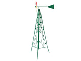 6.2ft Green 5-Blade Iron Windmill with Tripod Stand 77233899