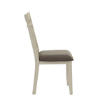 ZUN Set of 2 Dining Chairs with Upholstered Seat, Grey and White B016P226062