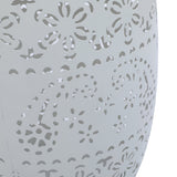 Solar Side Table with Built-in Solar Battery,Stunning Flower Pattern at Night,Eco-Friendly and N770P270774W