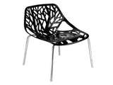 4pcs Bird's Nest Style Lounge Chair Black 75540530
