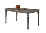 Weathered Grey Dining Table with Turned Leg B062P209321