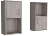 Wall Mounted Bathroom Medicine Cabinet Eak 24" H, Two Doors, Two Shelves,White Oak B097P199745