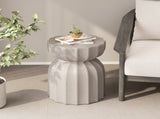 13" Modern Outdoor and Indoor Waterproof Coffee Table and Side Table Set, Durable MgO Cement Design, W757P332044