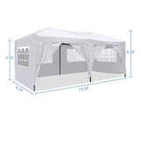 ZUN 10 x 20 ft Heavy Duty Awning Canopy Pop Up Gazebo Marquee Party Wedding Event Tent with 6 Removable 38843831