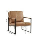 ZUN Lounge, living room, office or the reception area Leathaire accent arm chair with Extra thick padded W135958321