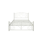 ZUN Full Size Unique Flower Sturdy System Metal Bed Frame with Headboard and Footboard W21428123