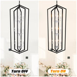 12-Light Farmhouse Kitchen Chandeliers, Matte Black and Sliver Vintage Rustic Cage Light Fixture W1592P210149