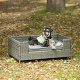 ZUN Dog Bed, Pet Bed, Pet Enclosures, Pet Outdoor Pet Patio Seasonal PE Wicker Pet W170390111