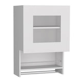 ZUN Balboa Wall Cabinet, Towel Bar, 1 Door White B200P242416