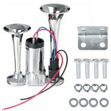 Car Horn with Relay, Electric Horn Supply, Dual Tube Metal Connected Electric Pump Horn 47113420