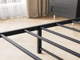 Queen Size Bed Frame, Storage Headboard with Charging Station, Solid and Stable, No Box Spring W840120029