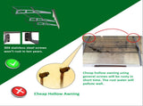 DA7934C Series Door Window Awning Canopy Made of 0.137Inch Thick Crystal Solid Polycarbonate Sheet W2205P179830