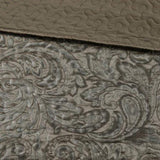 5 Piece Jacquard Bedspread Set with Throw Pillows Blue/Brown Queen B03597489