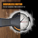 Electric 5mm Random Sander Brushless 350W 3A Multi-function Variable Speed Electric Corded T3177P305056