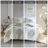 Full/Queen 3 Piece Cotton Blend Chenille Comforter Set B035128814