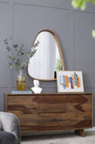 30"x38" Irrgeular Mirror with Wood Frame, Wall Mirror for Living Room Bathroom Entryway W2078126451