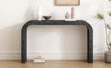 Mirod 52" Wood Console Table with Curved Edge, Natural Texture, Perfect for Entryways and Living N760P282826B