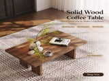 39.37" Solid Wood Coffee Table, 100% Real Wood Rectangular Center Table, 39.37" 23.62" 15.75", W5909P583175