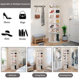 7 Tier Rotating Rack, High Bottom Design Rotating Rack Tower, Free Standing 360&deg Spinning W3204P293796